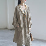 Loose Lace-up Cardigan Embroidered Qipao Cheongsam Top