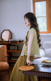 Ingrid Light Green Embroidered Cheongsam Top