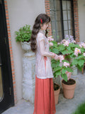 Crown Floral Embroidered Cheongsam Top