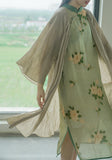 Printed Pastoral Qipao Cheongsam