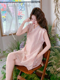 Sonnet 2-Piece Pink Embroidered Cheongsam Set