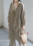 Loose Lace-up Cardigan Embroidered Qipao Cheongsam Top