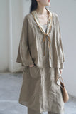 Loose Lace-up Cardigan Embroidered Qipao Cheongsam Top