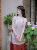 Crown Floral Embroidered Cheongsam Top