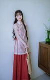 Crown Floral Embroidered Cheongsam Top