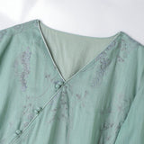 Deneb Embroidered Cheongsam Qipao Dress