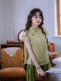 Ingrid Light Green Embroidered Cheongsam Top