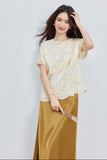 Brocade Beige Lace Embroidered Cheongsam Top