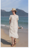 Ava Elevated Embroidered Frog Buttons Cheongsam Qipao Dress