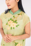 Printed Pastoral Qipao Cheongsam