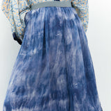 Phantom Blue Mesh Culottes Pants