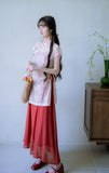 Crown Floral Embroidered Cheongsam Top