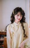Iris 2-Piece Gradient Rose Cheongsam Top