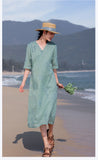 Deneb Embroidered Cheongsam Qipao Dress