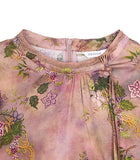 Clarice Blue Rice Pattern Silk Cheongsam Top