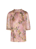 Clarice Blue Rice Pattern Silk Cheongsam Top
