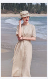 A Line Embroidered Cheongsam Qipao Dress