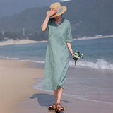 Deneb Embroidered Cheongsam Qipao Dress