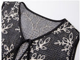 Zara 2-Piece Black Embroidered Cheongsam Set