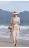 A Line Embroidered Cheongsam Qipao Dress