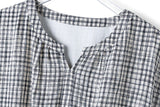 Leonora Pure Black White Checkered Cheongsam Qipao Dress