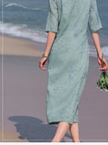 Deneb Embroidered Cheongsam Qipao Dress