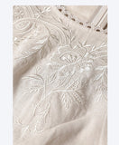 A Line Embroidered Cheongsam Qipao Dress
