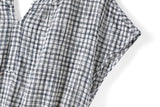 Leonora Pure Black White Checkered Cheongsam Qipao Dress