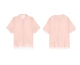 Thora Camellia Pink Modern Cheongsam Top
