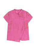 Kiara Dragon Fruit Short Sleeve Cheongsam Top