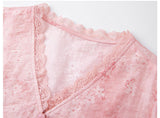 Rita Pink Lace V-Neck Cheongsam Top