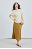 Brocade Beige Lace Embroidered Cheongsam Top