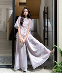Yara 2-Piece Purple Embroidered Cheongsam Set