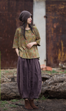 Lillian Digital Print Cotton Cheongsam T-Shirt
