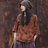 Lillian Digital Print Cotton Cheongsam T-Shirt