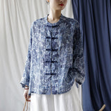 Xiomara Floral Ramie Cheongsam Top