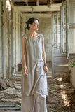 Thalia Tie-Dye Linen Cheongsam Dress