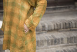 Vivace Plaid Linen Long Sleeve Cheongsam Top
