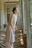 Thalia Tie-Dye Linen Cheongsam Dress