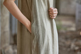 Thalia Tie-Dye Linen Cheongsam Dress
