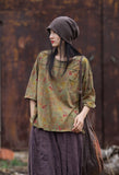 Lillian Digital Print Cotton Cheongsam T-Shirt