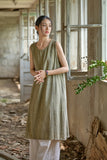 Thalia Tie-Dye Linen Cheongsam Dress