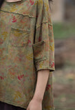 Lillian Digital Print Cotton Cheongsam T-Shirt
