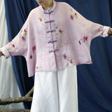 Elara Floral Linen Cheongsam Top
