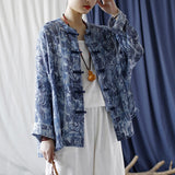 Xiomara Floral Ramie Cheongsam Top