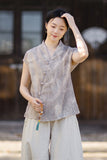 Vivian Light Pink Ramie Cheongsam Top