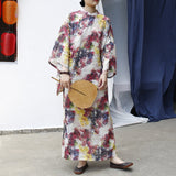 Esteemed Floral Ramie A-Line Cheongsam Skirt