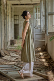 Thalia Tie-Dye Linen Cheongsam Dress