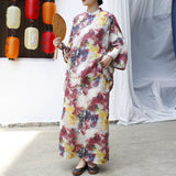 Esteemed Floral Ramie A-Line Cheongsam Skirt
