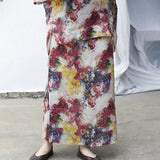 Esteemed Floral Ramie A-Line Cheongsam Skirt